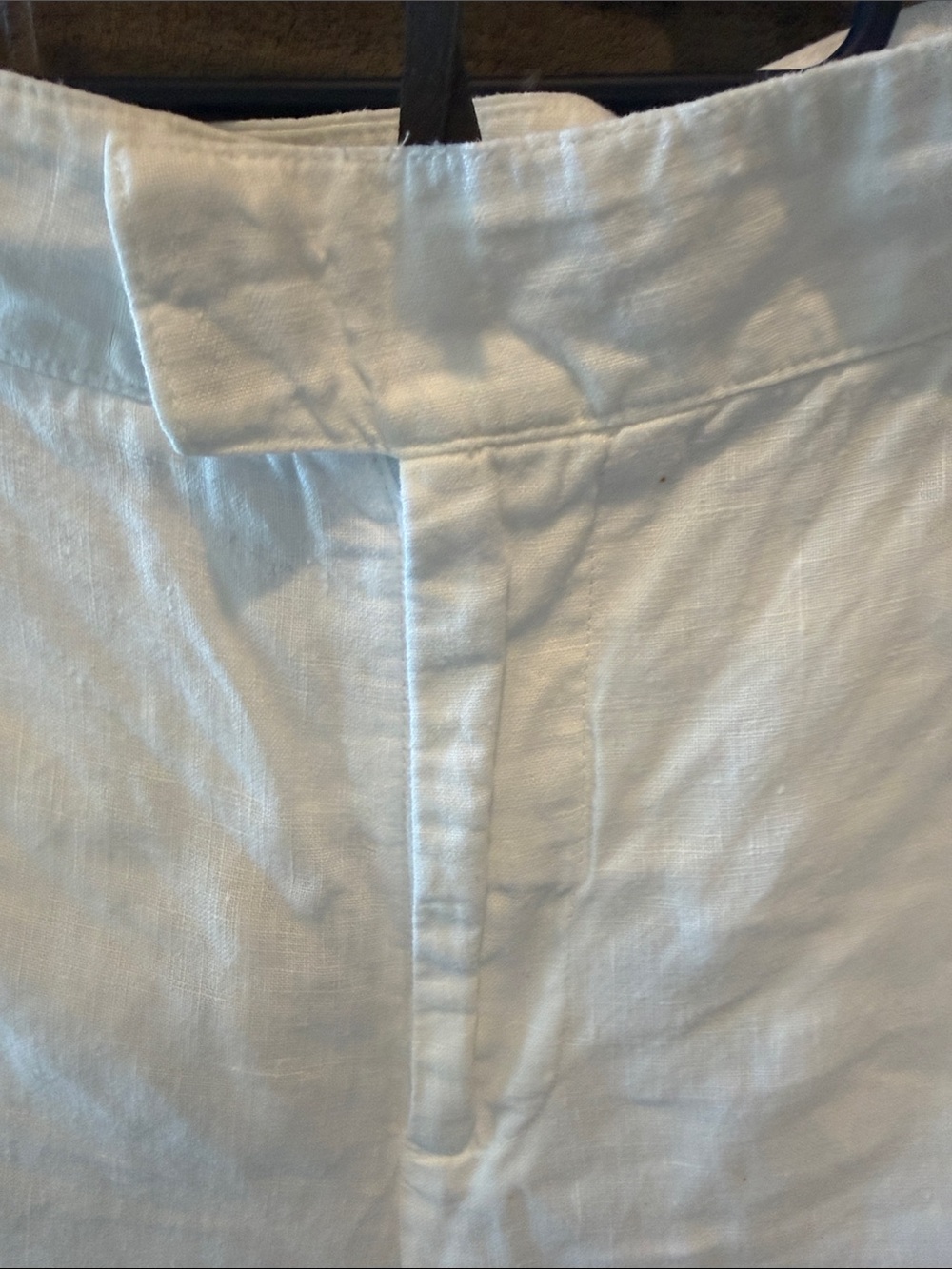 Anthropologie White Linen Wide Leg Pants - Picture 3 of 8